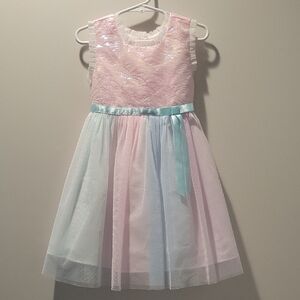 Jona Michelle Pink and Blue Formal Kids Dress